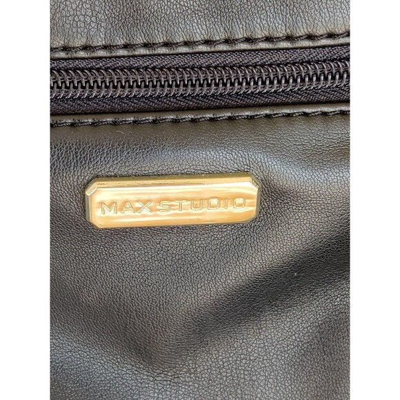 Max Studio Shoulder Bag Slouch Soft Black Hobo Style Purse, Handbag Approx 14X11 - Picture 3 of 11